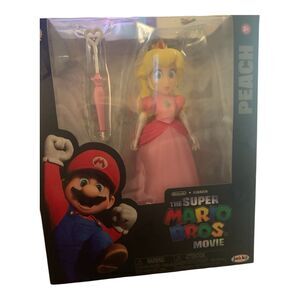 The Super Mario Bros Movie 5" Peach Articulated Figure NEW 2023